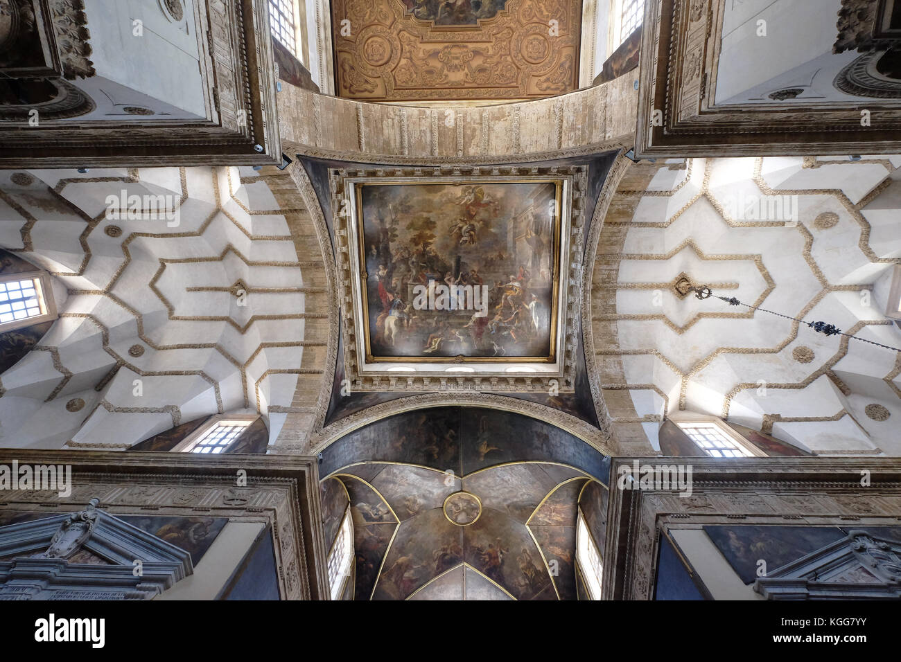 Cattedrale di Sant'Agata, (soffitto)Gallipoli, Penisola Salentina, Puglia, Italia Foto Stock