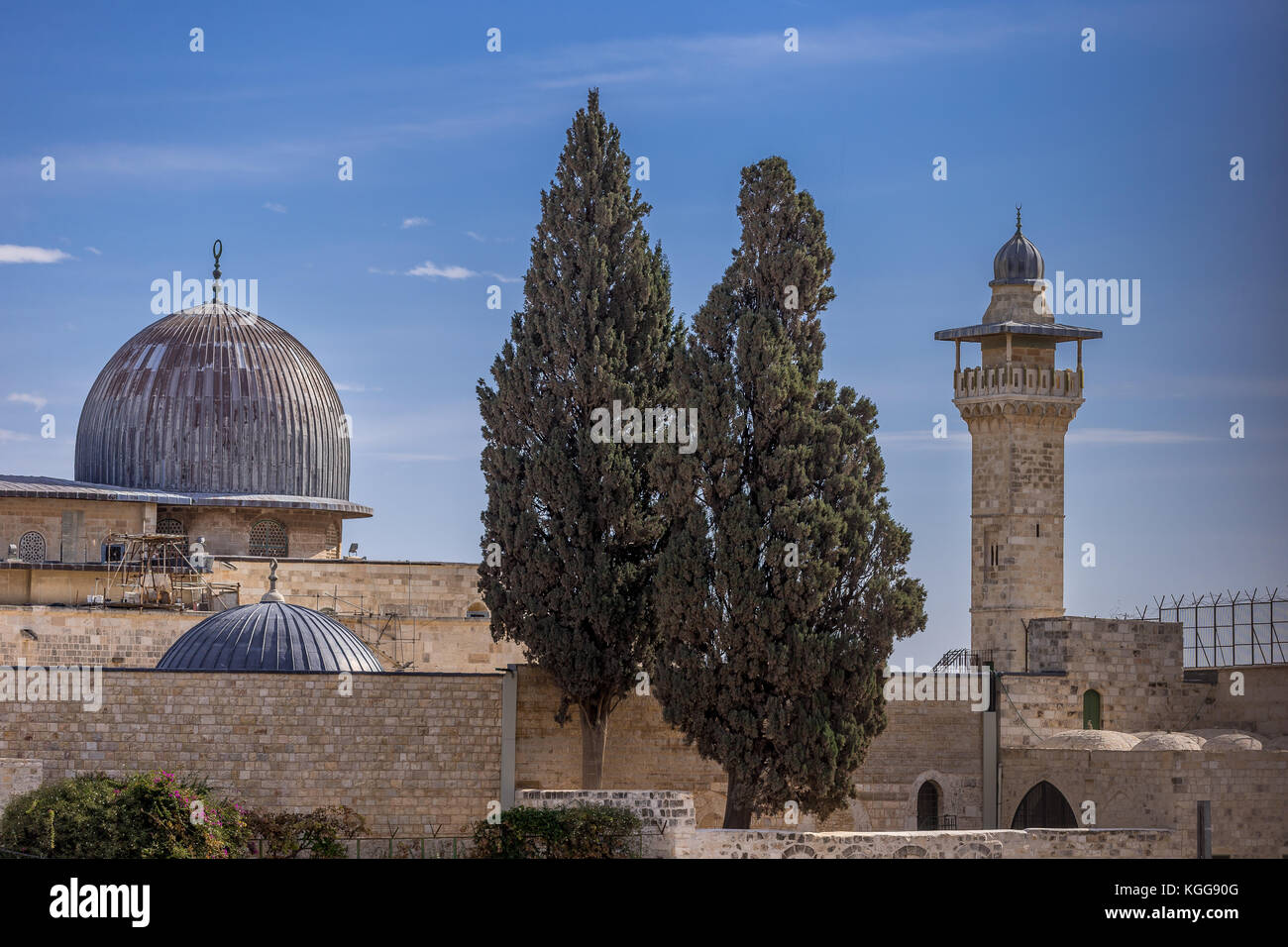 Moschea al aqsa in Gerusalemme, il terzo sito più sacro dell'islam. Foto Stock