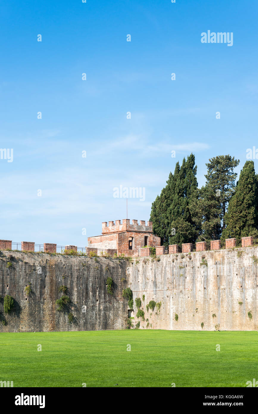 Le fortificazioni di Pisa, Toscana, Italia Foto Stock