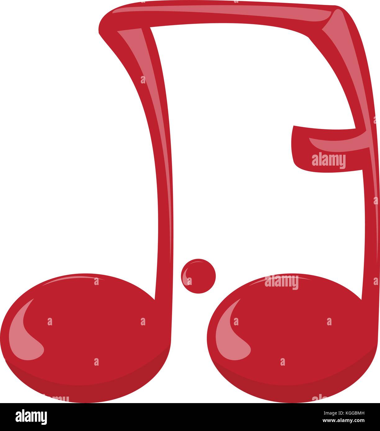 Fumetto nota musicale Illustrazione Vettoriale