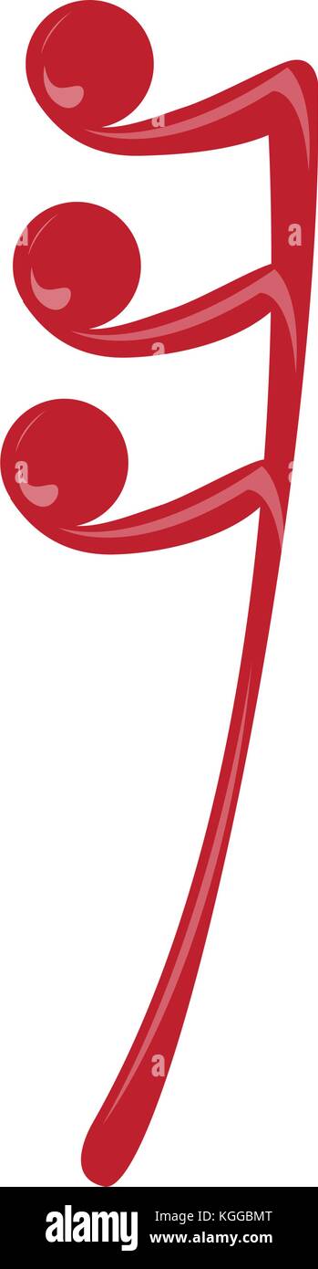 Fumetto nota musicale Illustrazione Vettoriale