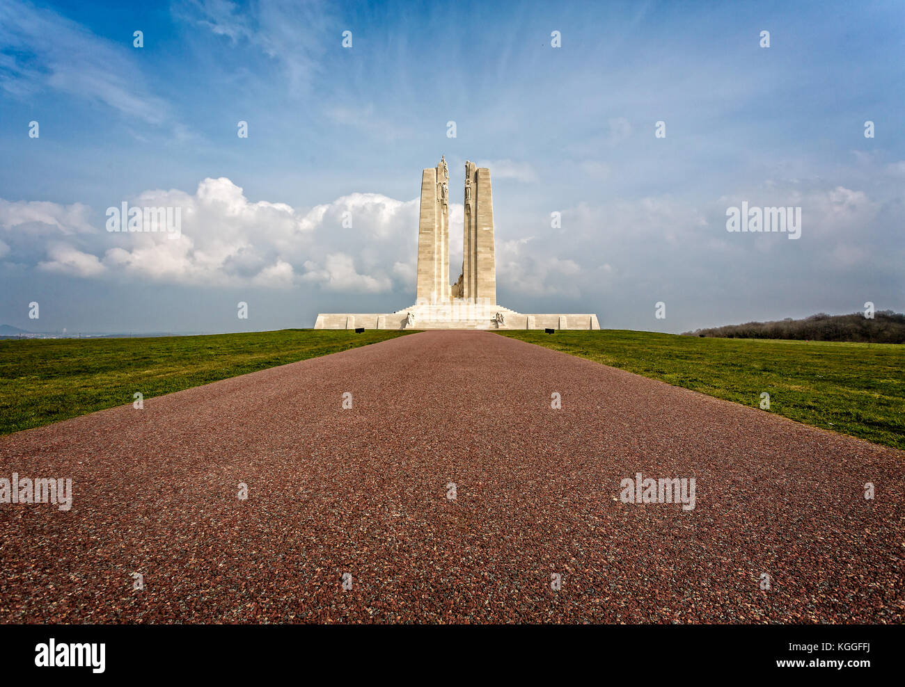 Il Canadian National vimy memorial vicino a Arras, Francia, dedicato al Canadian forza expeditionary membri uccisi durante la seconda guerra mondiale 1 Foto Stock