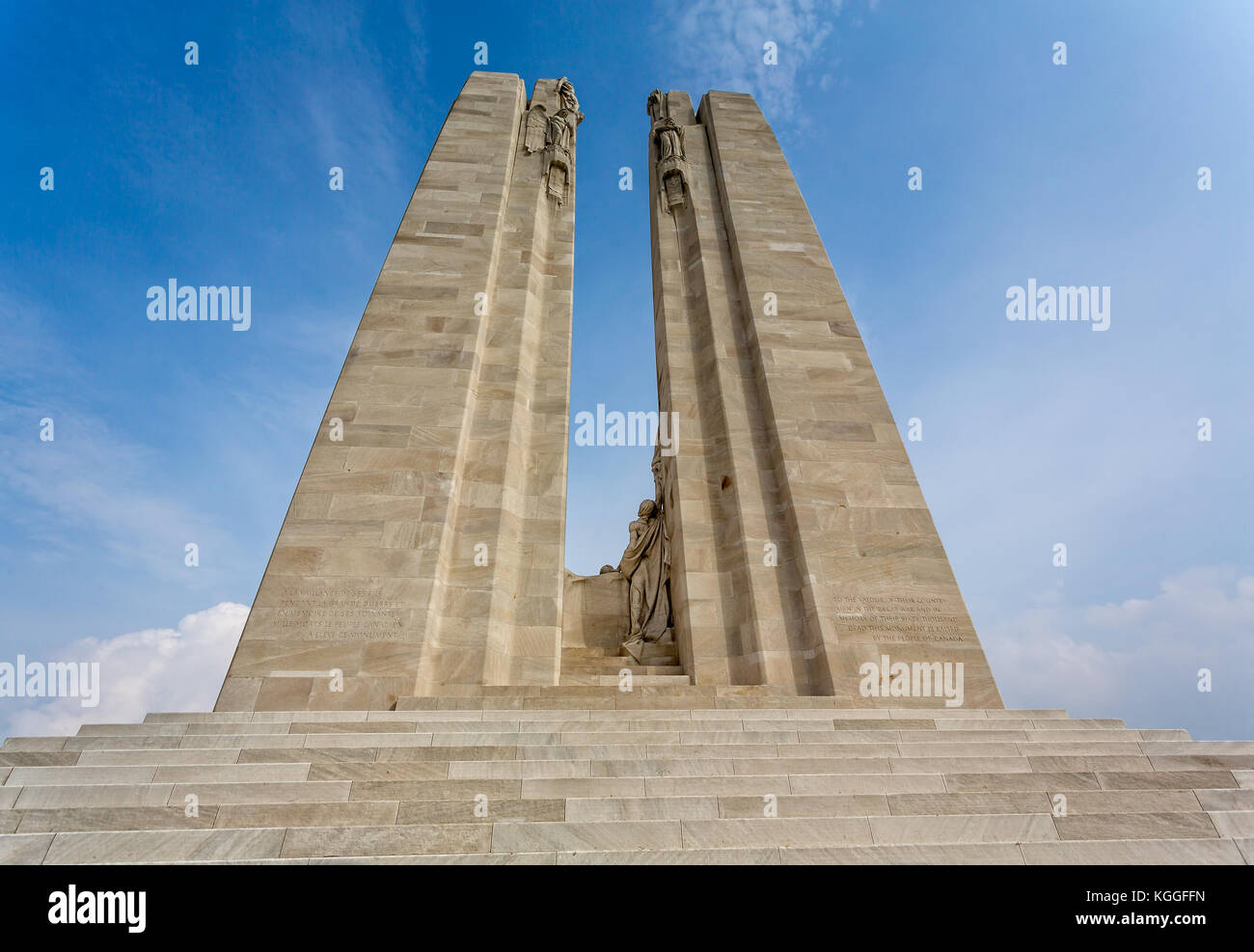 Il Canadian National vimy memorial vicino a Arras, Francia, dedicato al Canadian forza expeditionary membri uccisi durante la seconda guerra mondiale 1 Foto Stock