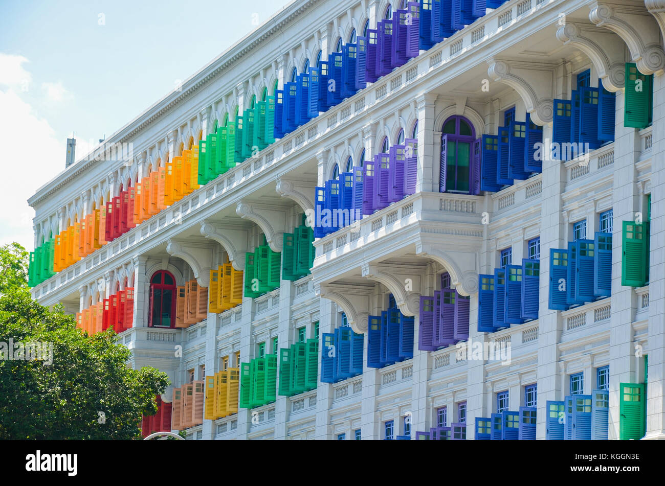 Il ministero delle informazioni, la comunicazione e le arti mica edificio in Singapore Foto Stock