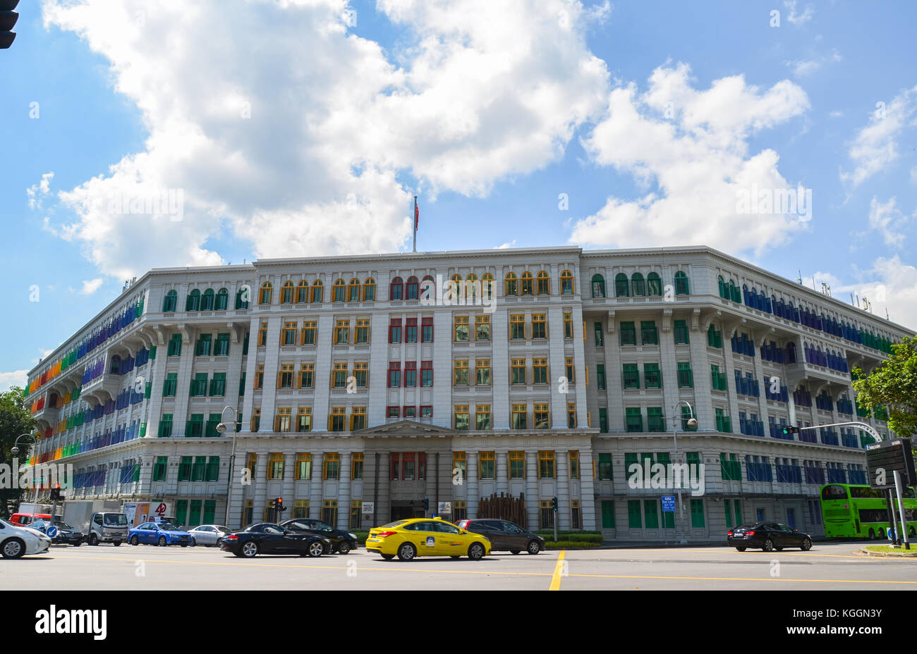 Il ministero delle informazioni, la comunicazione e le arti mica edificio in Singapore Foto Stock