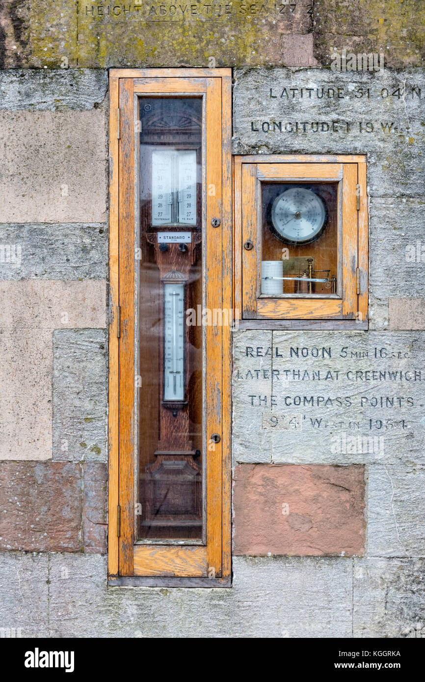 Strumenti meteo, barografi, Winchester Guildhall, hampshire, Regno Unito Foto Stock