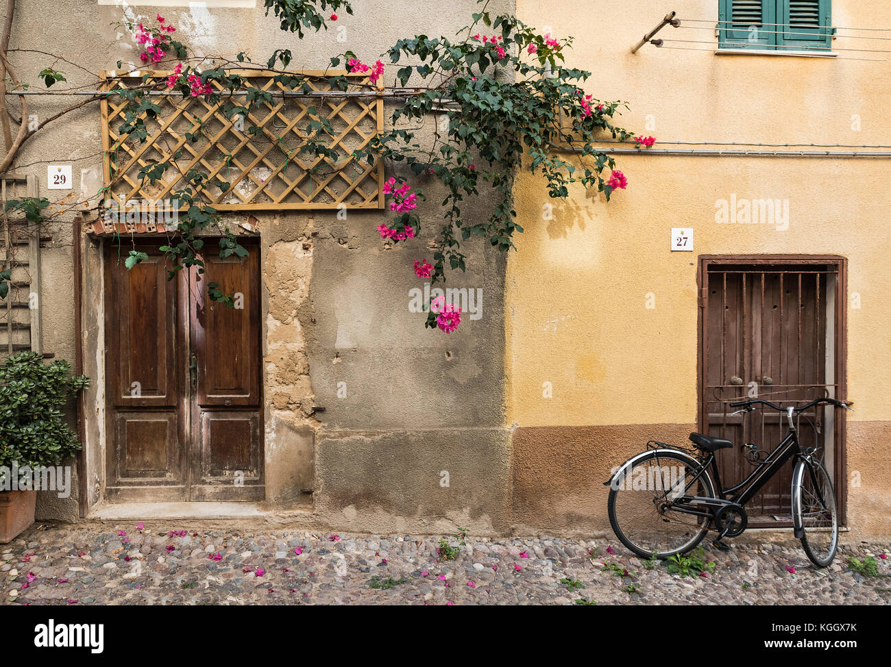 Charming House dettaglio, Alghero, Sardegna, Italia. Foto Stock