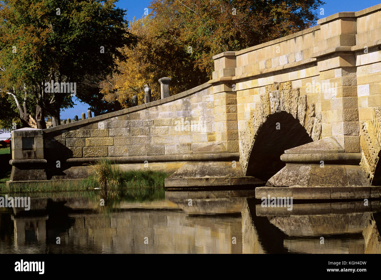 Ross Bridge, costruito nel 1836 utilizzando il lavoro di condanna. Ross, Tasmania centrale, Australia Foto Stock