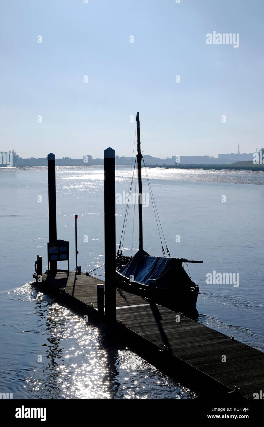 Fiume Great Ouse estuario, King's Lynn, west Norfolk, Inghilterra Foto Stock