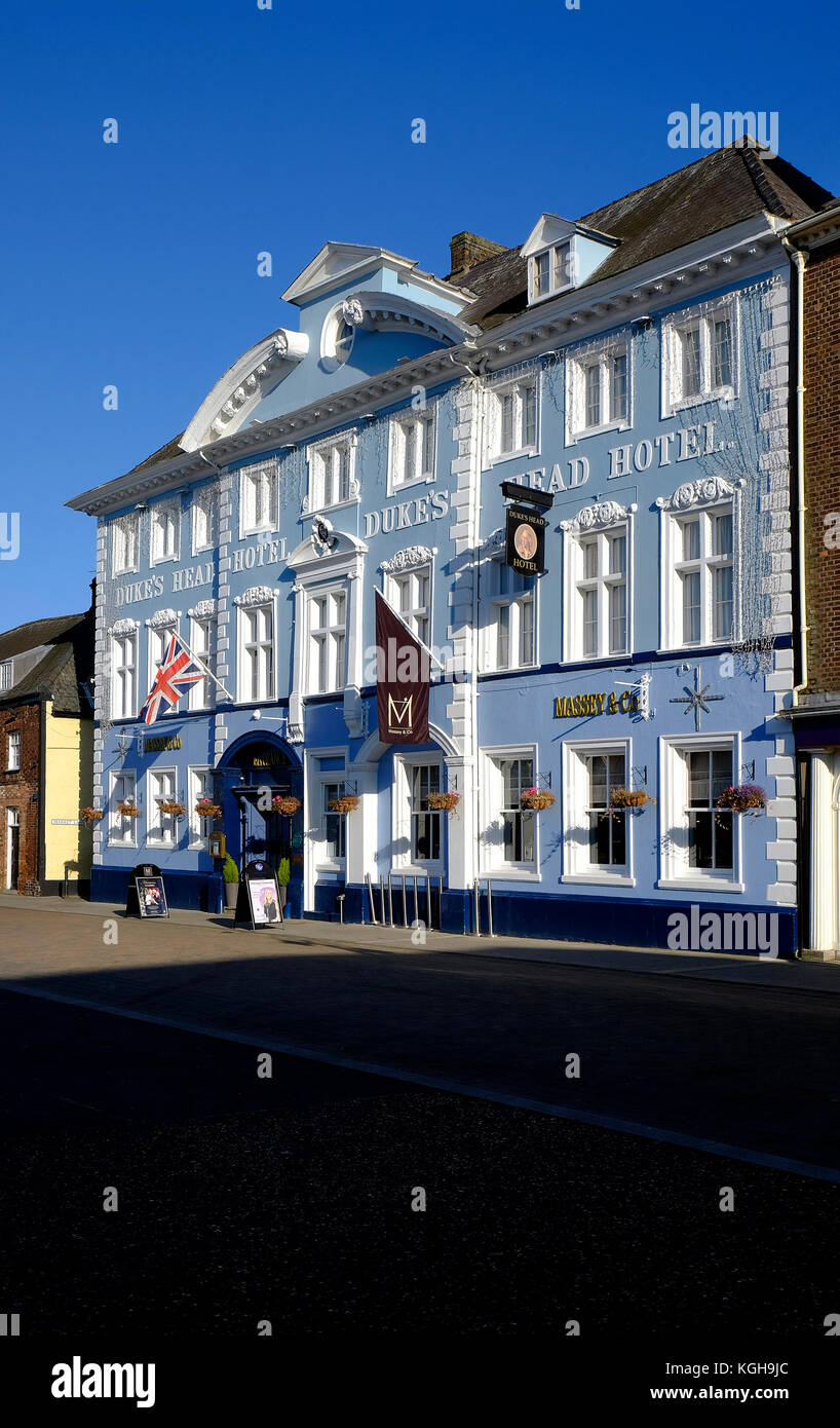 Dukes Head Hotel, Tuesday Market Place, King's Lynn, west Norfolk, Inghilterra Foto Stock