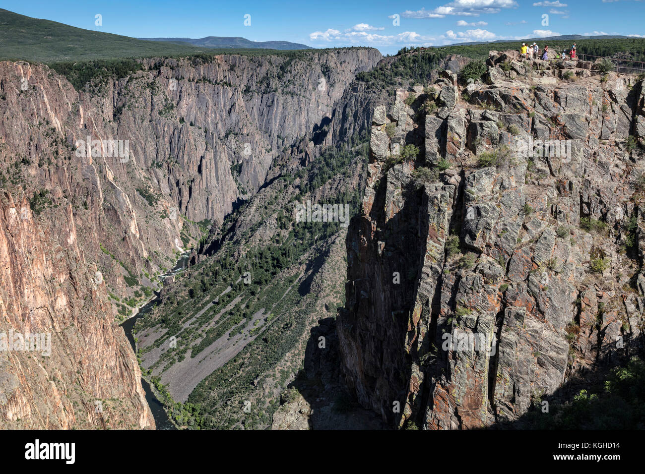 I visitatori al Black Canyon del Gunnison, Colorado Foto Stock