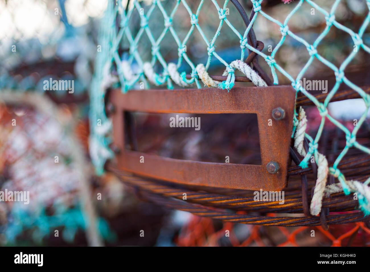 Cray pentole prese ad Apollo Bay Marina, situato sul Great Ocean Road, Victoria Foto Stock