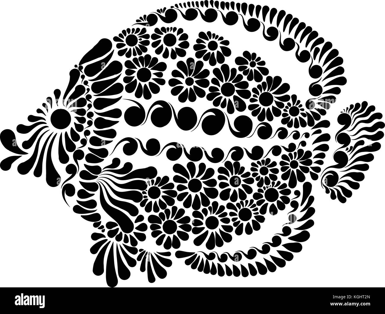 Immagine decorativa di una fata pesce Illustrazione Vettoriale