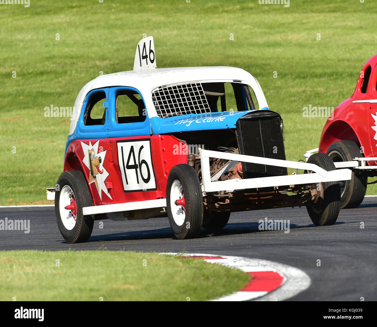 BriSCA, British Stock auto Association, Patrimonio Stock Cars, American Speedfest V, Brands Hatch, giugno 2017, automobili, Autosport, automobili, il circuito racin Foto Stock