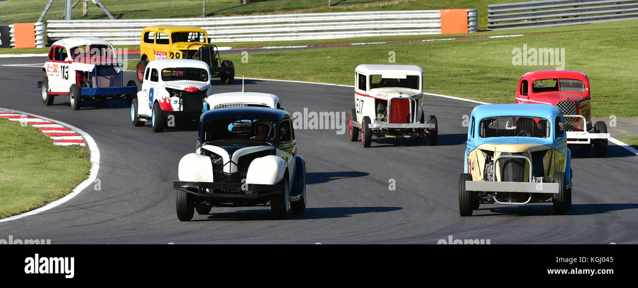 BriSCA, British Stock auto Association, Patrimonio Stock Cars, American Speedfest V, Brands Hatch, giugno 2017, automobili, Autosport, automobili, il circuito racin Foto Stock