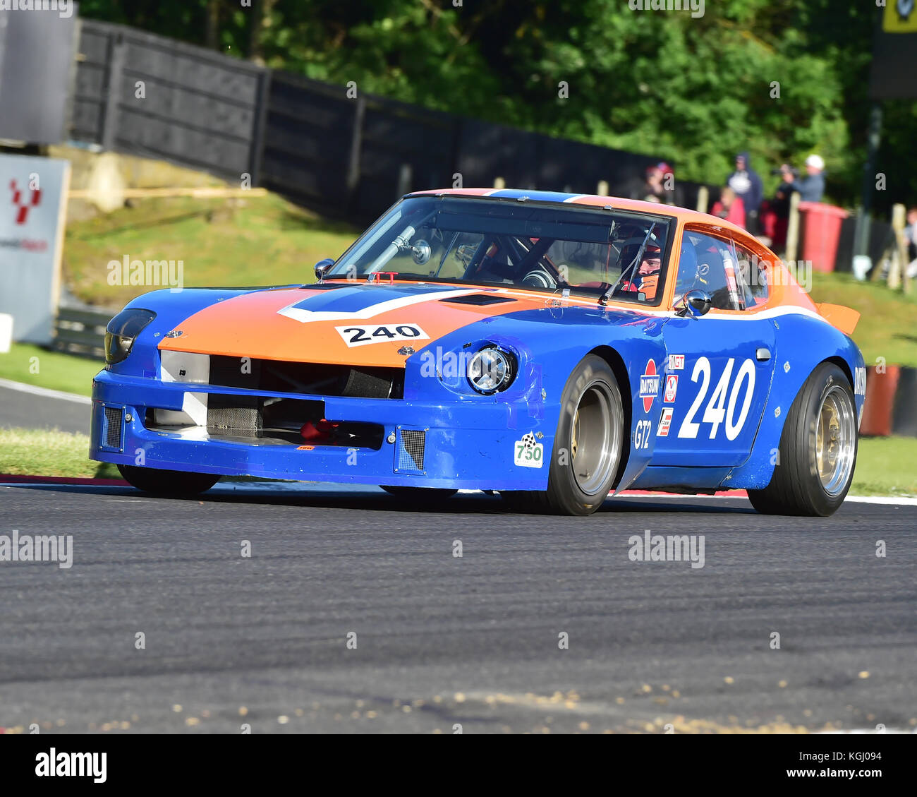 Geoff Hanson, Datsun 240 Z GT2, Bernies V8s, American Speedfest V, Brands Hatch, giugno 2017, automobili, Autosport, auto, il circuito da corsa, Inghilterra, ent Foto Stock