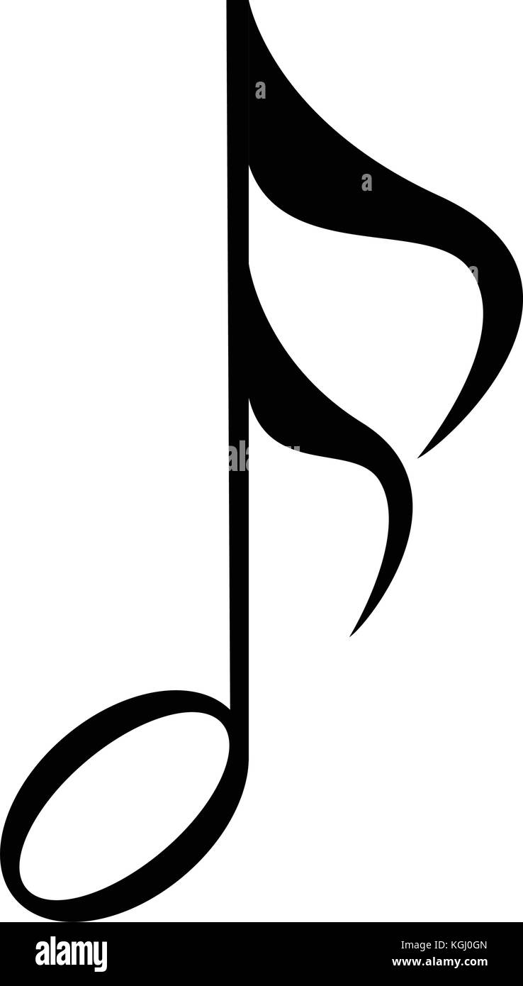Isolato nota musicale Illustrazione Vettoriale