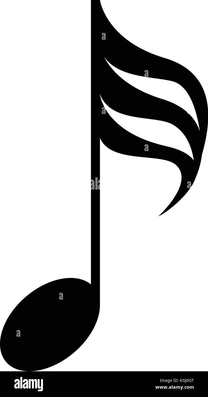 Isolato nota musicale Illustrazione Vettoriale