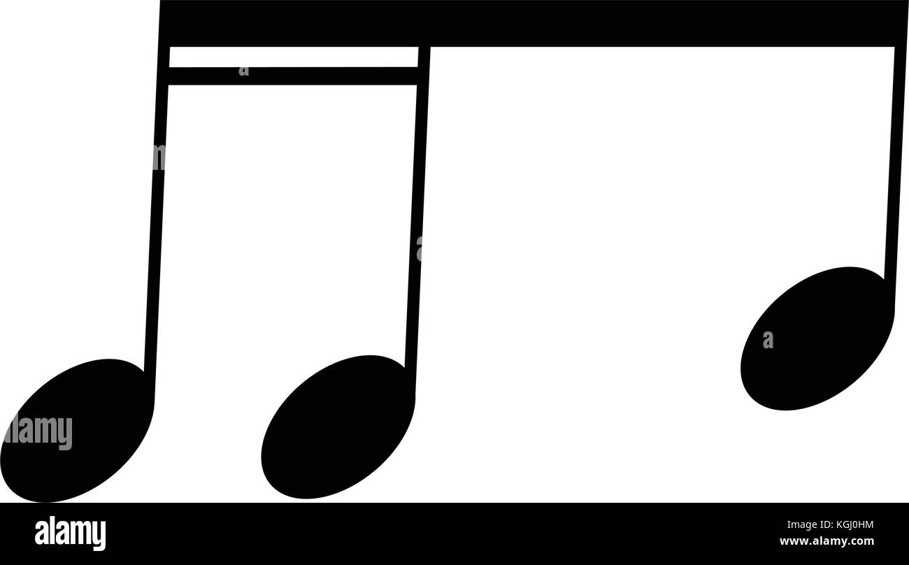 Isolato nota musicale Illustrazione Vettoriale