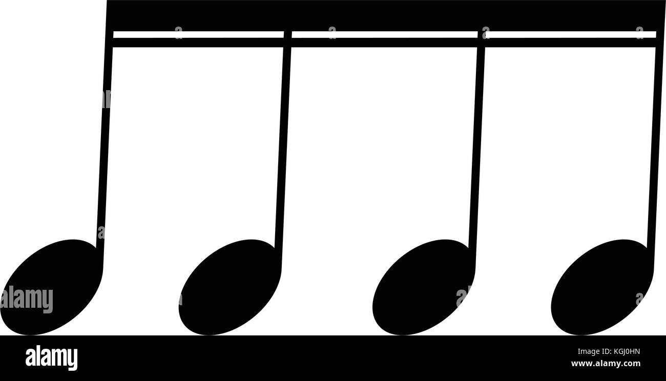 Isolato nota musicale Illustrazione Vettoriale