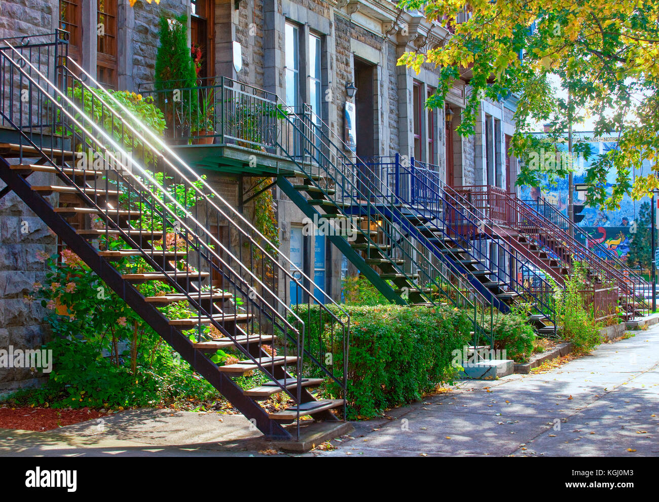 Case sulla Sherbrooke Street Foto Stock