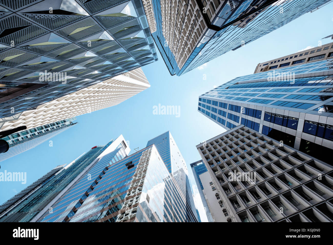 Grattacieli moderni shot con prospettiva Foto Stock