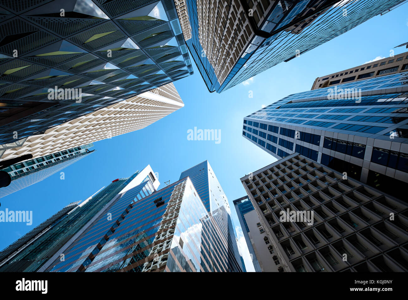 Grattacieli moderni shot con prospettiva Foto Stock