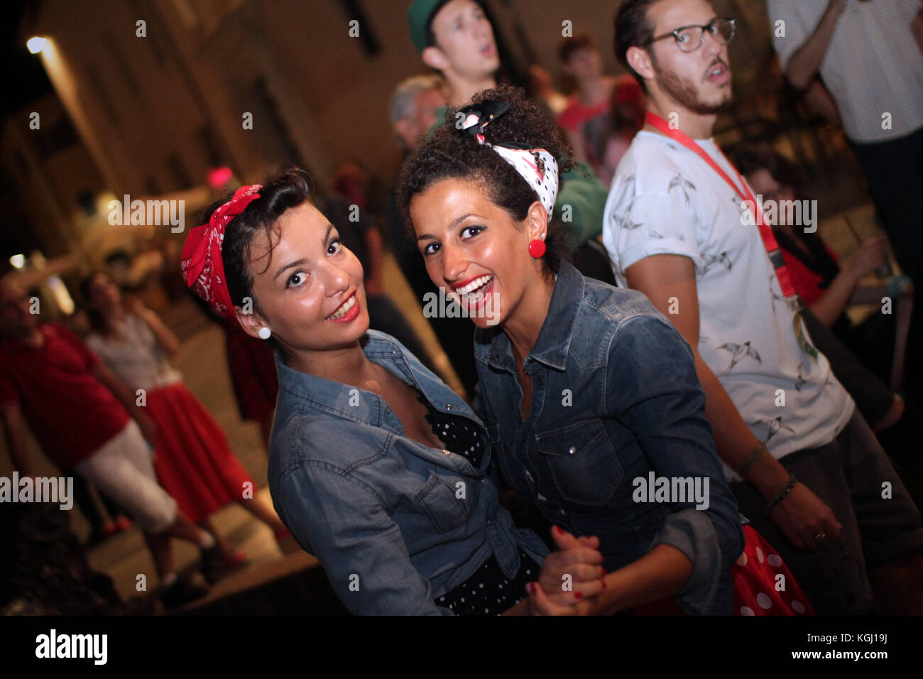 Summer jamboree #15 - 2014 - Senigallia - riviera adriatica - Italia - festival internazionale di musica e cultura dell'america anni '40 e '50. Foto Stock