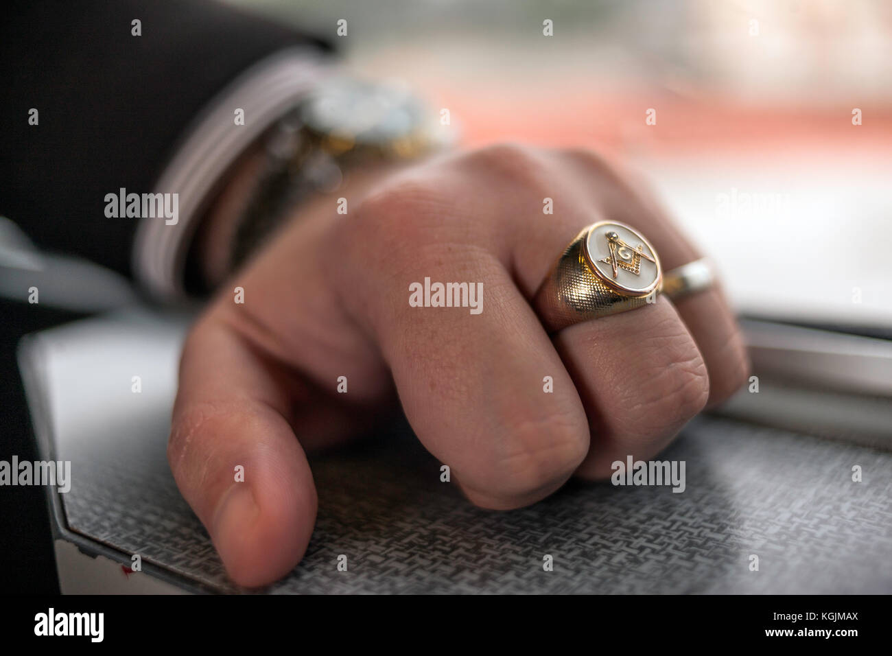 Squadra e compasso Foto Stock