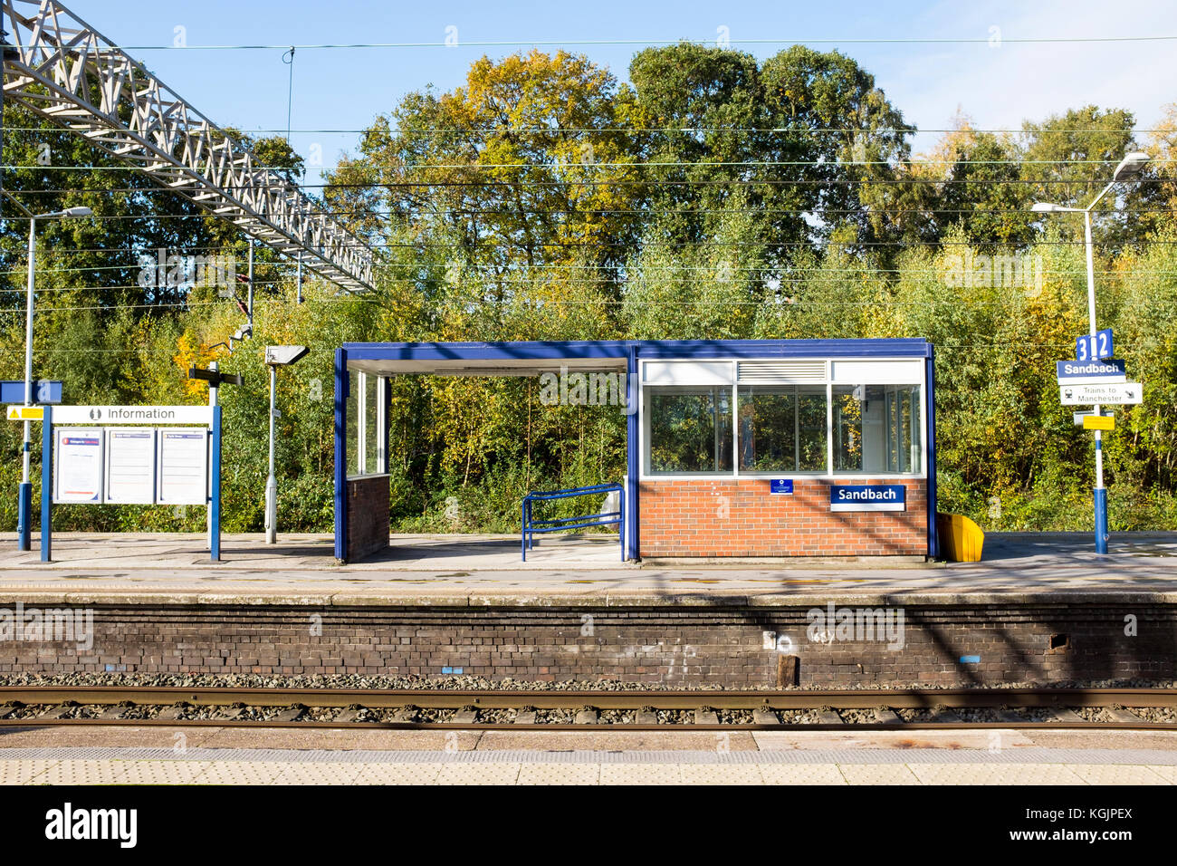 Stazione ferroviaria in Sandbach CHESHIRE REGNO UNITO Foto Stock