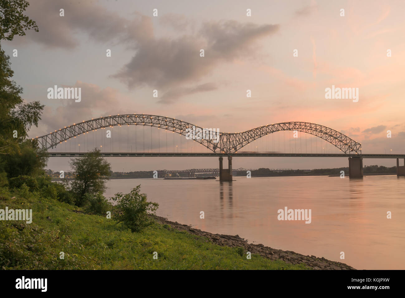 Hernando desoto ponte in memphis tennessee Foto Stock