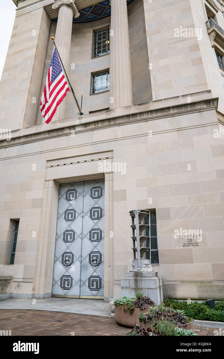 Washington, DC - Luglio 12: Dipartimento di Giustizia degli Stati Uniti edificio in Washington, DC sulla luglio 12, 2017 Foto Stock