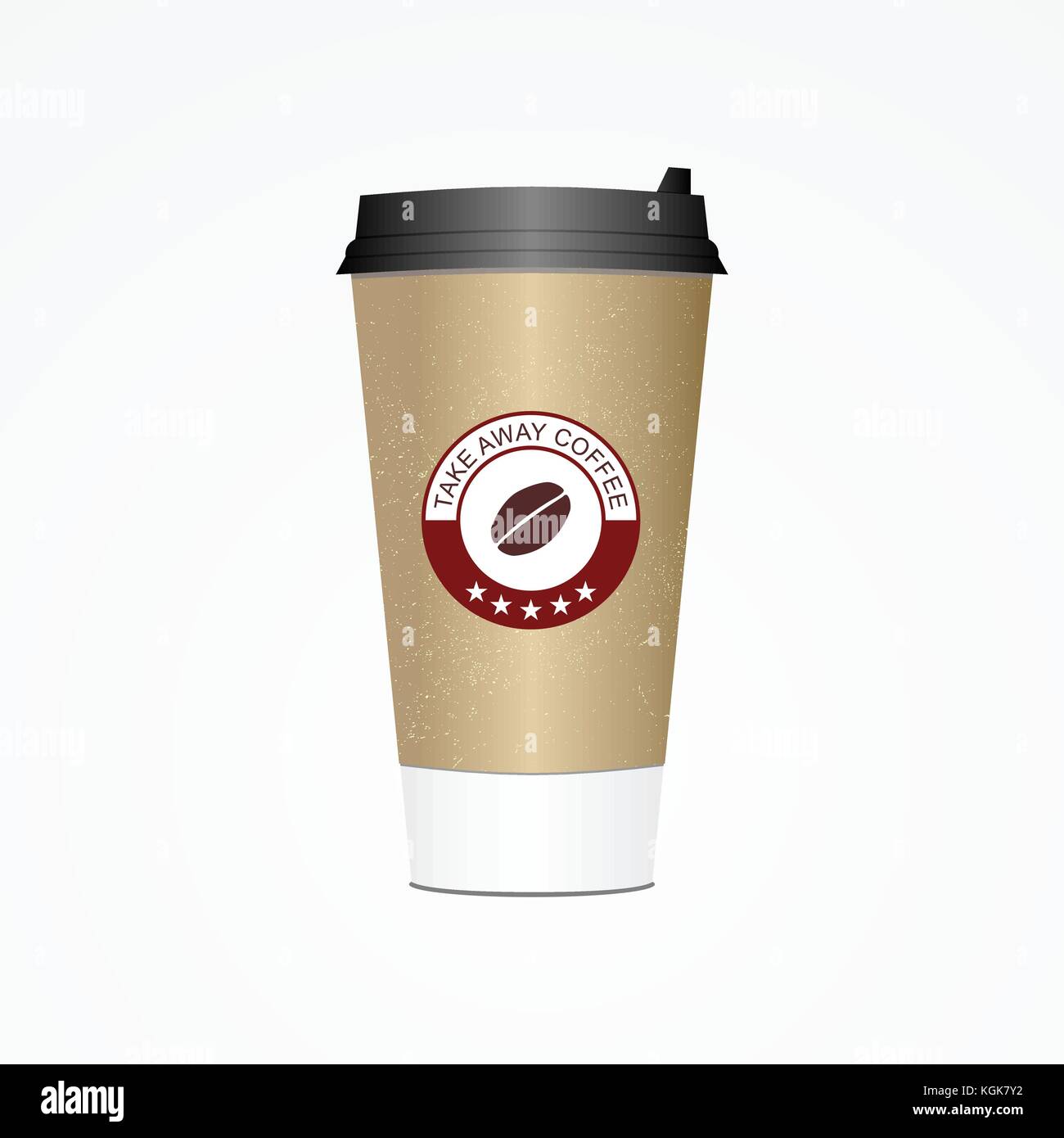 Tazza da caffè. prenderà il via la carta / plastica tazza da caffè illustrazione vettoriale. Illustrazione Vettoriale