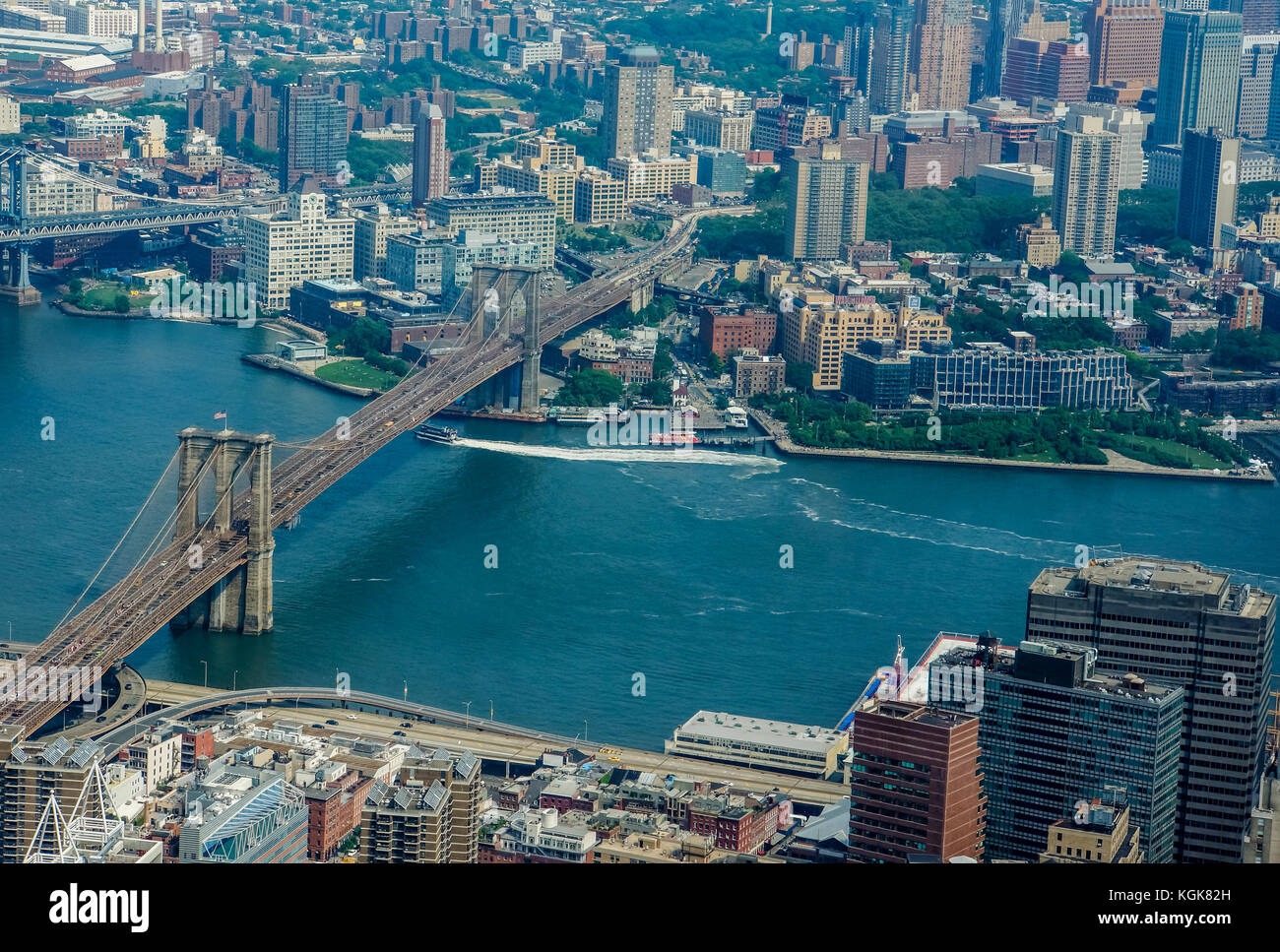 Vista aerea a New York City, Stati Uniti d'America Foto Stock