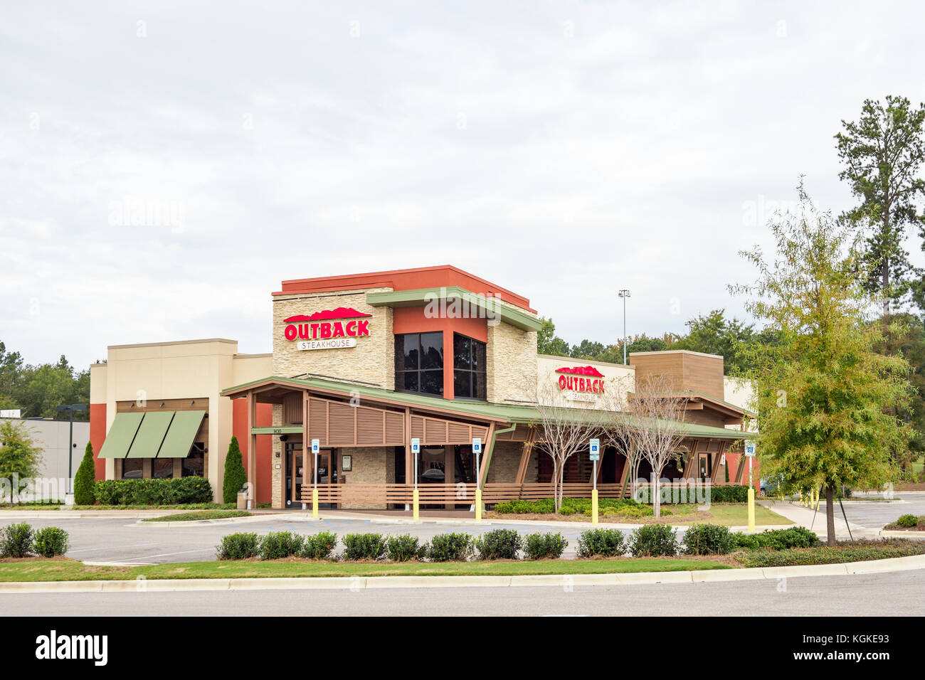 Outback Steakhouse esterno, free standing ristorante in Montgomery, Alabama USA. Foto Stock