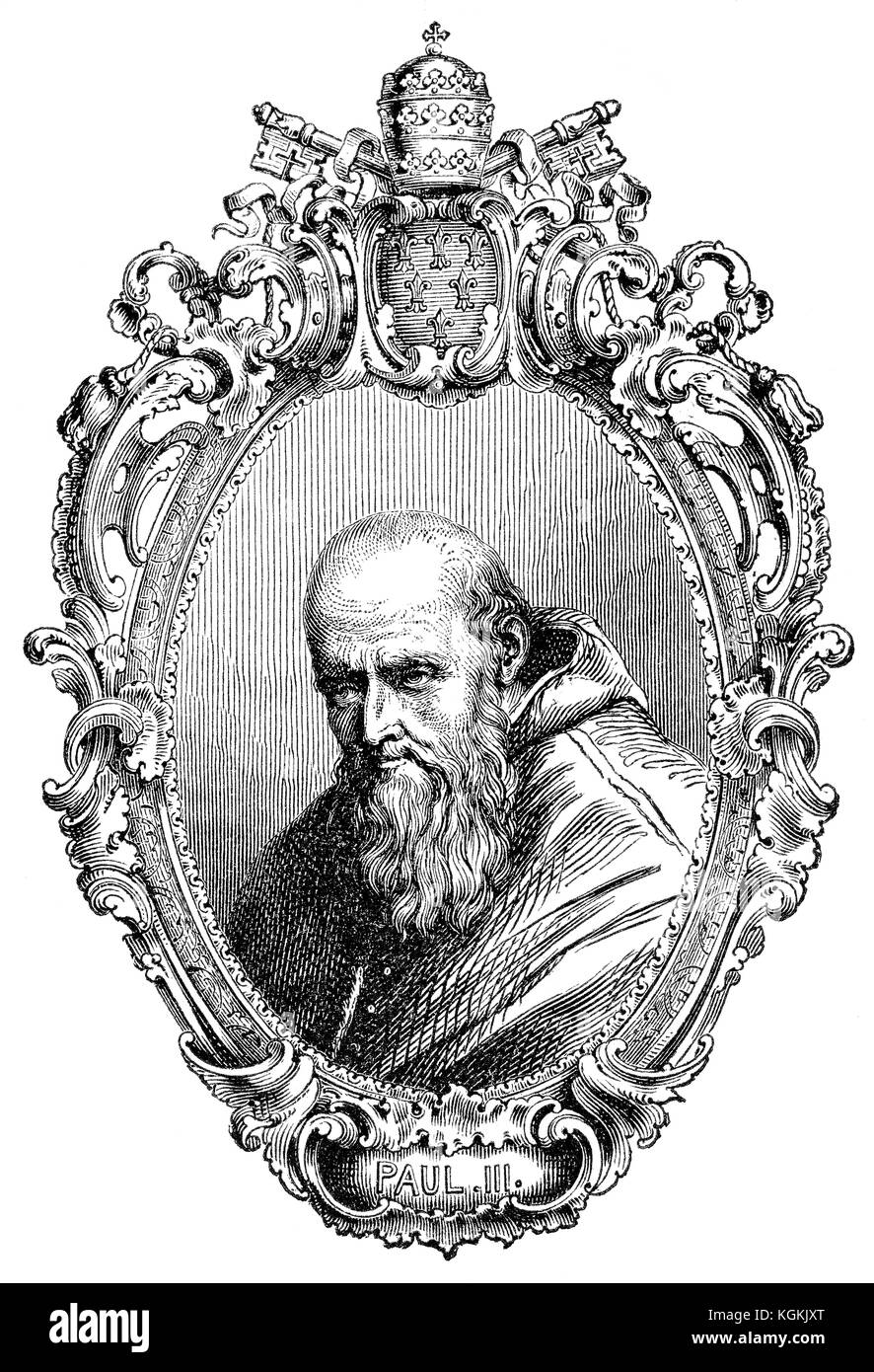 Paolo III o di Alessandro Farnese, 1468 - 1549, Papa della Chiesa Cattolica romana da 1534-1549 Foto Stock