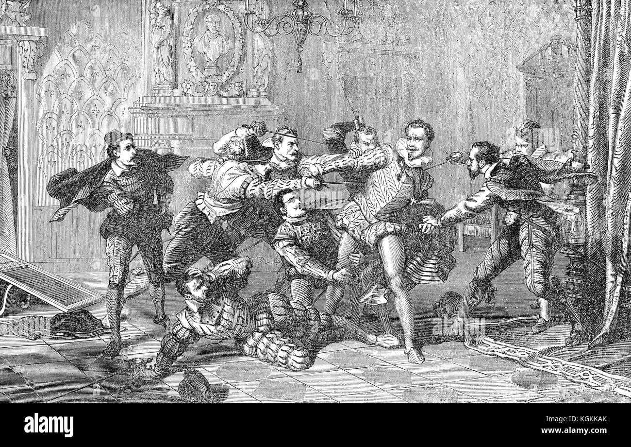 Enrico I, duca di Guisa, 1550 - 1588, assassinato dalle guardie del corpo del Re Enrico III Foto Stock
