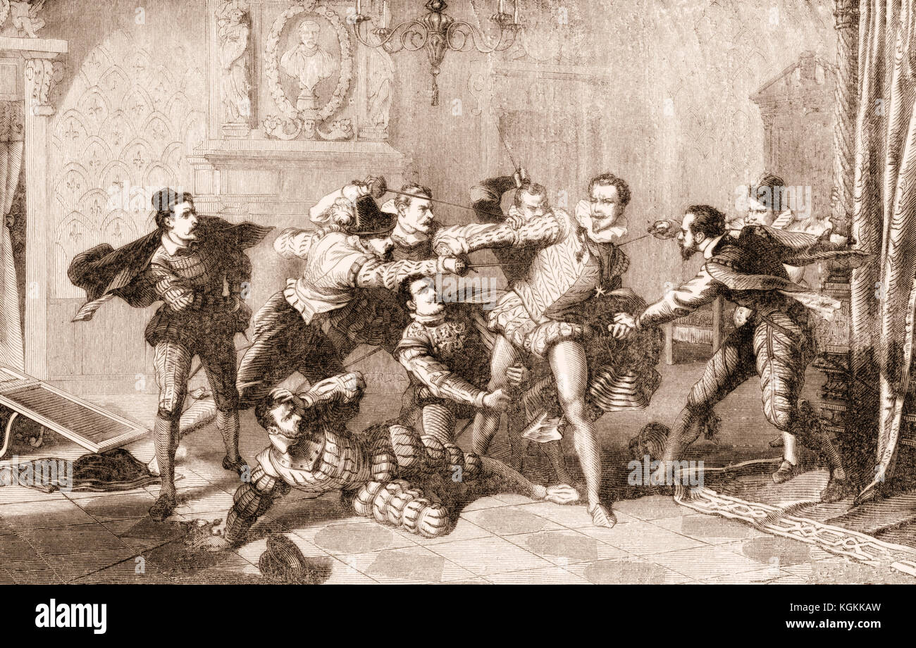 Enrico I, duca di Guisa, 1550 - 1588, assassinato dalle guardie del corpo del Re Enrico III Foto Stock