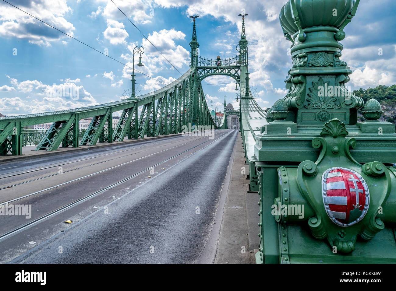 Ponte della Libertà a Budapest, in Ungheria su settembre 2017 Foto Stock