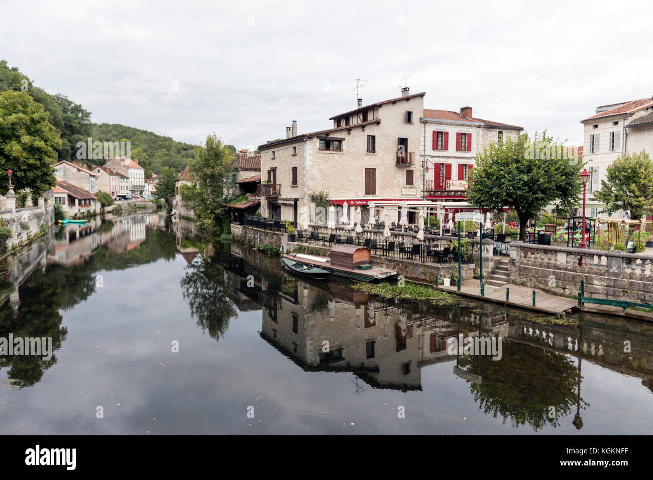 Fiume Dronne a Brantome, Brantôme, Dordogna Foto Stock