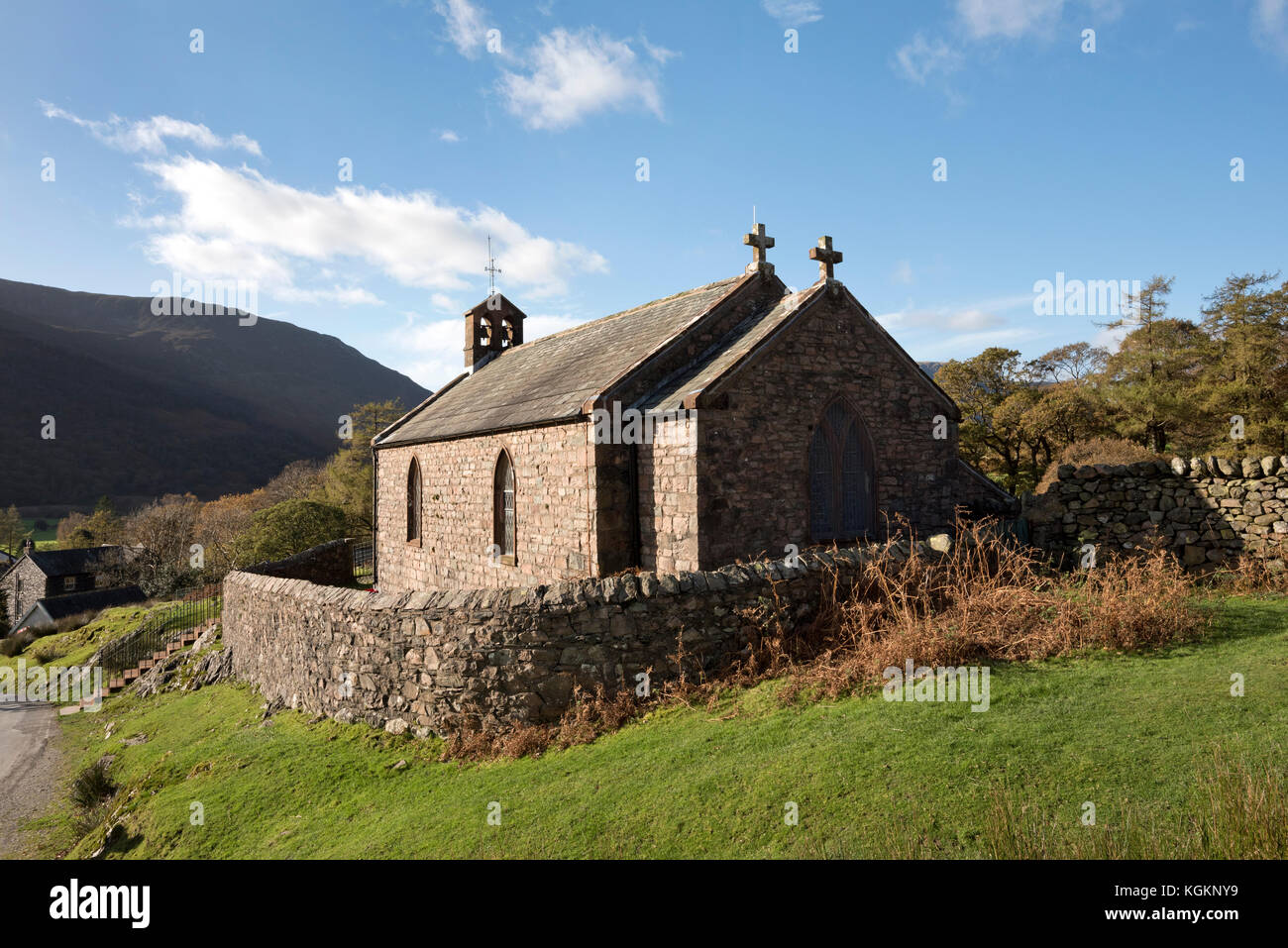 St James Church, Buttermere, nel distretto del lago, Cumbria, Regno Unito. Foto Stock