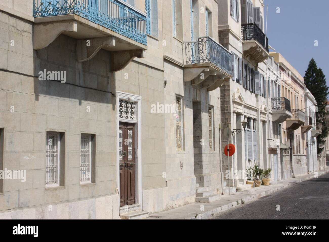 Grande mansion nel quartiere Vaporia di SIROS, CICLADI Foto Stock
