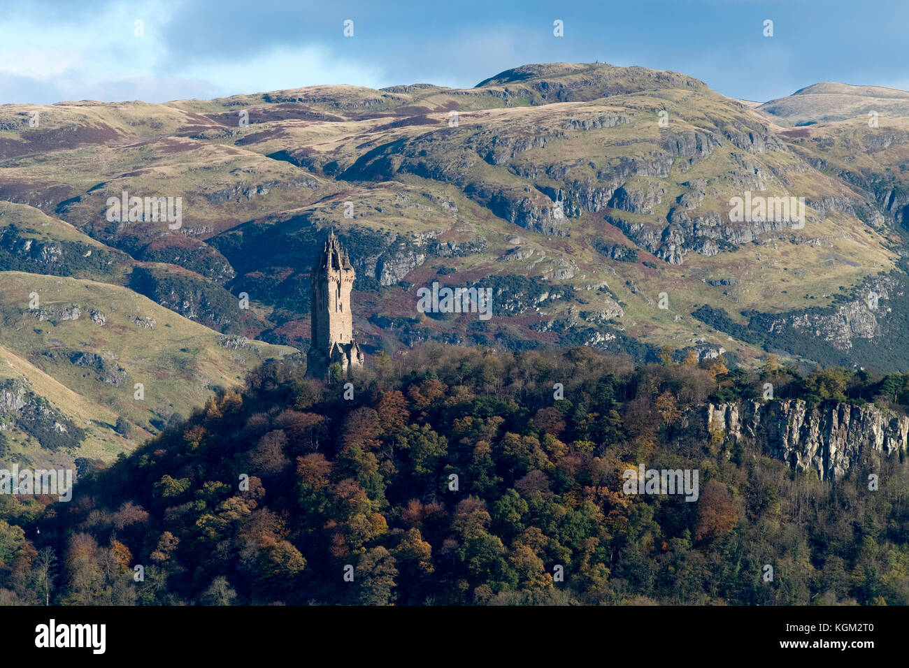 Vista Del Wallace Monument A Stirling, Stirlingshire, Scozia, Regno Unito. Foto Stock