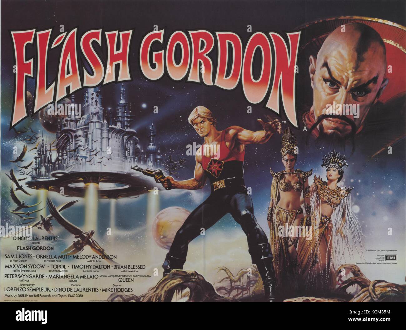 Flash Gordon (1980) , Film Poster , Sam J Jones , Max von Sydow Foto Stock