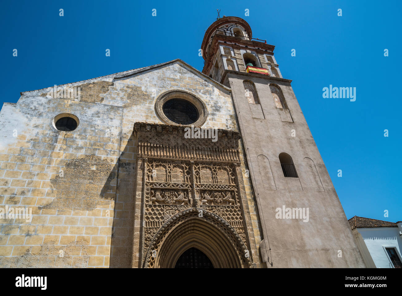 Portale principale della chiesa parrocchiale di Nostra Signora della 'O' a Sanlúcar de Barrameda Andalusia Foto Stock