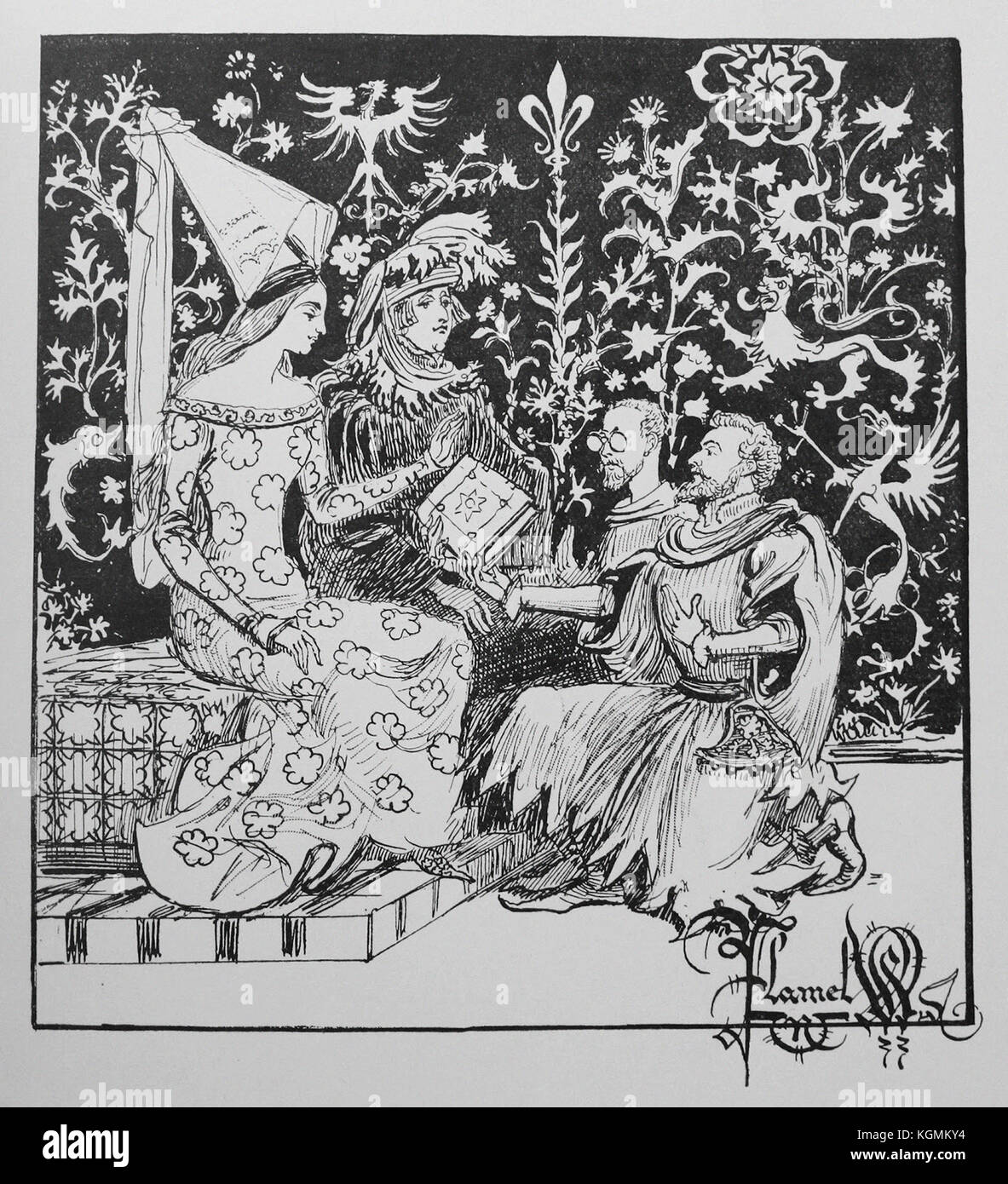 Albert Robida - culispice Octave Uzanne contes Foto Stock