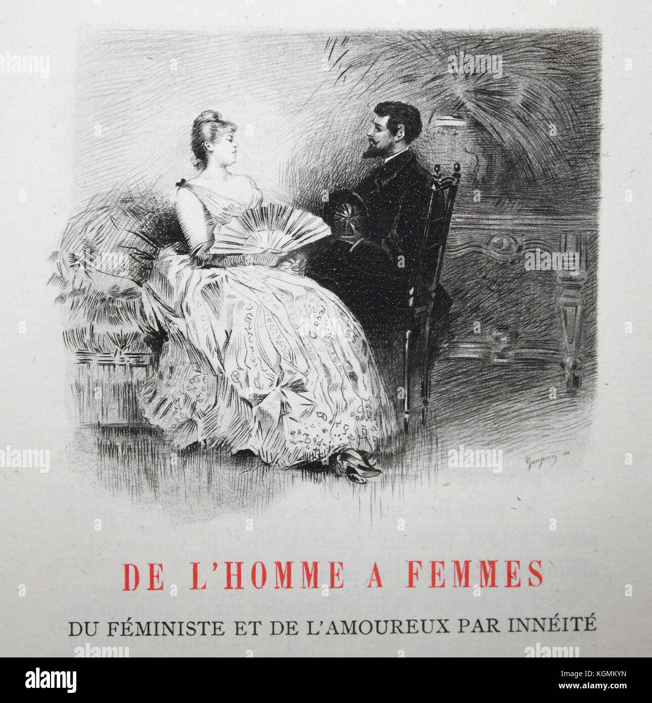 Octave Uzanne - paroissien de l'Homme à Femmes Foto Stock