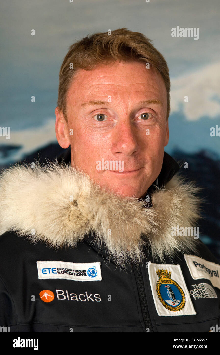 Lt.commander paul Hart, leader dei servizi britannici spedizione in Antartide Foto Stock
