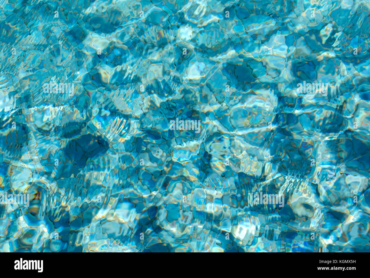 Sfocato sfondo astratto di acqua fluttuante in piscina Foto Stock