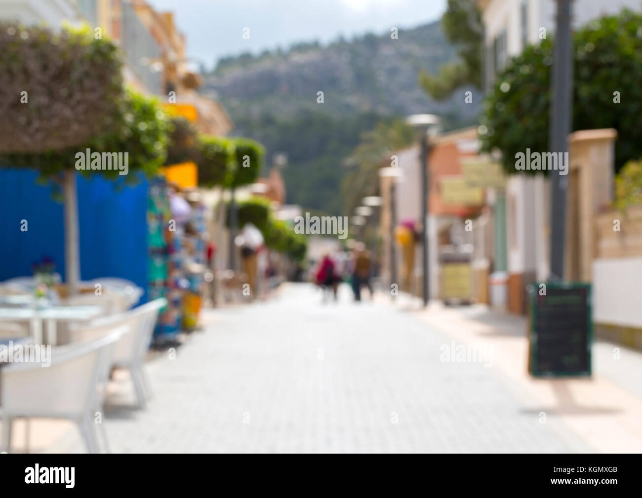 Blur astratti Persone sfondo, irriconoscibile sagome di persone a camminare su una strada Foto Stock